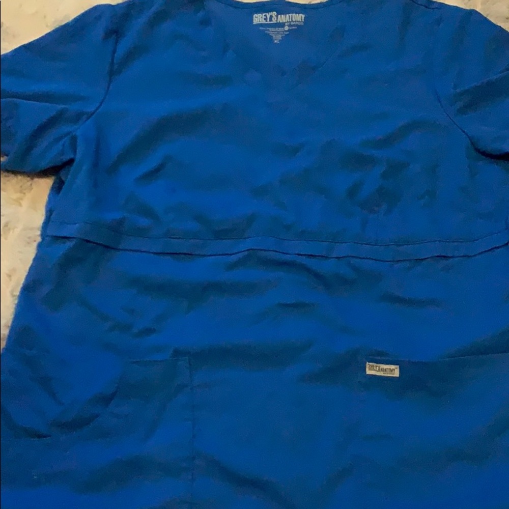 Grey’s Anatomy Royal Blue Scrub top! Size XL